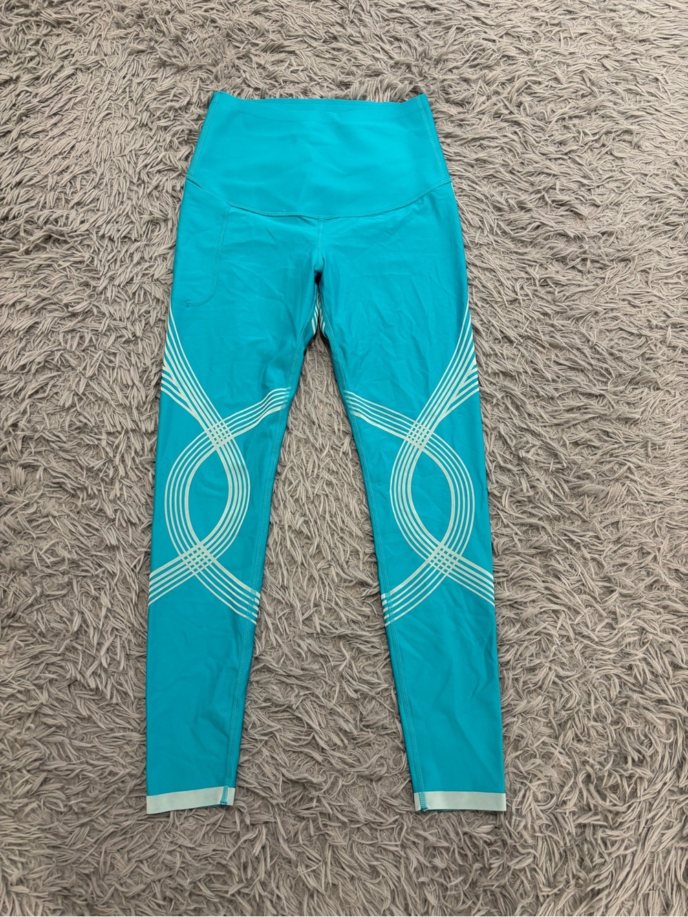 Fanka Women's Blue High Waist Body Sculpt Leggings Large Compression Lift Yoga